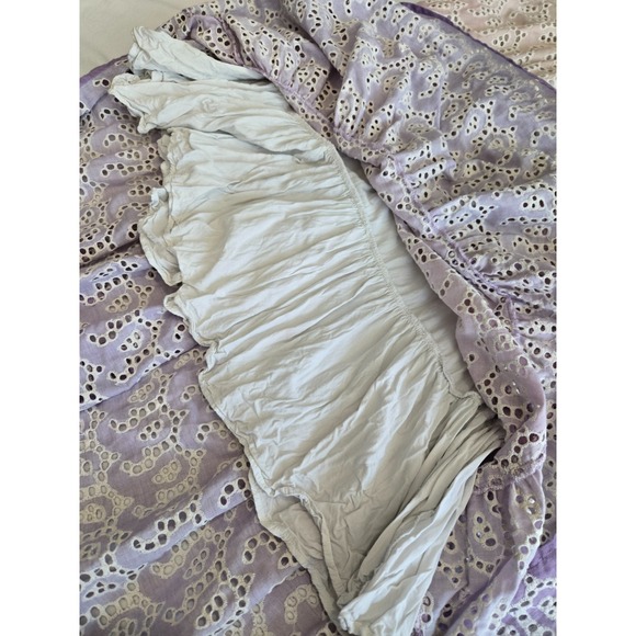 Girls Size 14 Ombre Eyelet Easter Dress Pink Purple Long Sleeve Cottagecore Boho - Picture 11 of 14